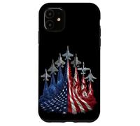 Carcasa para iPhone 11 4th of July Fighter Jet US Flag American Military Planes