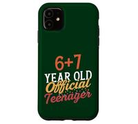 Carcasa para iPhone 11 6 7 Meme Diseño de cumpleaños número 13 Ahora Soy Oficialmente un Adolescente