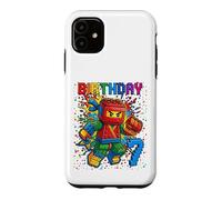 Carcasa para iPhone 11 7º cumpleaños niño Ninja ladrillo Bloque Maestro Constructor 7 años niño