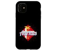 Carcasa para iPhone 11 Aarhus Ciudad Dinamarca Gaviota Vintage Bandera Recuerdo