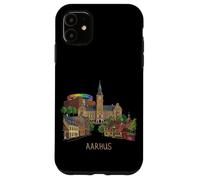 Carcasa para iPhone 11 Aarhus Dinamarca Viaje Souvenir City Monumento Regalo