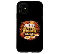 Carcasa para iPhone 11 Abanico cetogénico cetogénico de la Dieta del carnívoro de los Huevos de Tocino de Mantequilla de