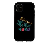 Carcasa para iPhone 11 Abuela tutú Hawaiana bendita con Tortugas Marinas de Honu