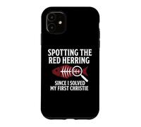 Carcasa para iPhone 11 Acogedor Misterio Amante de los Libros Leyendo Crimen Ratón de Biblioteca Humor