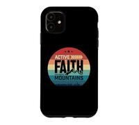 Carcasa para iPhone 11 Active Faith Can Move Mountains Christian Men Women Kids