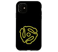 Carcasa para iPhone 11 Adaptador de Disco Vintage de 45 RPM con Eje de música de Vinilo Retro