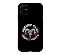 Carcasa para iPhone 11 Adoración Satanás Respeto Mujeres Feminista Satanista Satánico