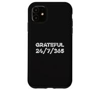 Carcasa para iPhone 11 Agradecido 24.7.365 Gratitud Agradecido Acción de Gracias Gracias Alegría