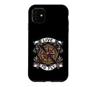 Carcasa para iPhone 11 Airplane Pilot Live To Fly Aviation Compass Art