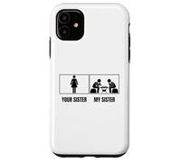 Carcasa para iPhone 11 Ajedrez Jugador Tu Hermana Mi Hermana Hermano