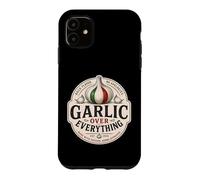 Carcasa para iPhone 11 Ajo sobre Todo Divertido Amante De La Comida Italiana Humor