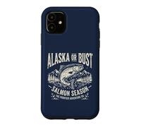 Carcasa para iPhone 11 Alaska or Bust Salmon Season Fishing Angler Cool Adventure