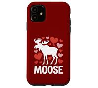 Carcasa para iPhone 11 Alce San Valentín Corazón Amor Vida Silvestre Animal Naturaleza