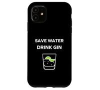 Carcasa para iPhone 11 Alcohol Gin Funny Drinking Save Water Drink Gin
