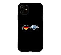 Carcasa para iPhone 11 Alemán-Griego Griego Dos Corazones ECG