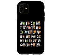 Carcasa para iPhone 11 Alfabeto Animales ABC Letras Jardín de Infantes Niño Niñas Maestro