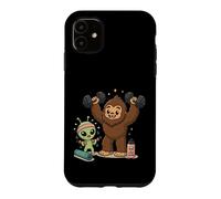 Carcasa para iPhone 11 Alien Bigfoot Stay Weird Funny Workout Friends