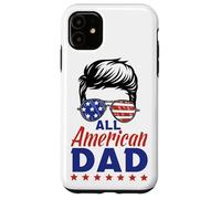 Carcasa para iPhone 11 All American Dad Sunglasses USA Flag 4th of July