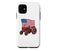 Carcasa para iPhone 11 American USA Flag Tractor Farmer