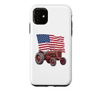 Carcasa para iPhone 11 American USA Flag Tractor Farmer