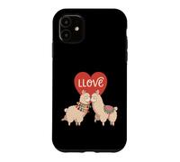 Carcasa para iPhone 11 Amor Llamas Lindo Animal Pareja San Valentín Corazón Estética