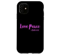 Carcasa para iPhone 11 Amor Paz Salmo Salvación Escritura Versículo bíblico Pacífico