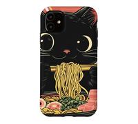 Carcasa para iPhone 11 Anime Cat Ramen Graphic tee, Japanese Kawaii Retro Y2K Manga