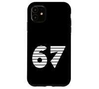 Carcasa para iPhone 11 Antiguo Egipto 67 Rayas Estilo Glifo Número Diseño Minimal