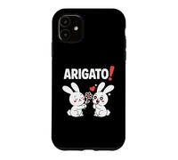 Carcasa para iPhone 11 Arigato! Funny Chibi Anime Bunny Kawaii Manga Comedia