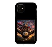 Carcasa para iPhone 11 Armadillo on Bald Eagle - Gafas de Bandera Estadounidense de EE. UU