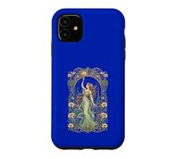 Carcasa para iPhone 11 Art Nouveau París Diosa Floral Noche Cielo Arte