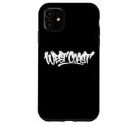 Carcasa para iPhone 11 Arte Callejero con Grafiti de la Costa Oeste, Estilo a Mano, Recuerdo Estadounidense