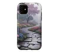 Carcasa para iPhone 11 Arte de Camino Floral del jardín Secreto japonés