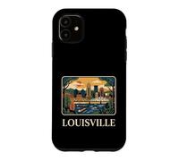 Carcasa para iPhone 11 Arte Urbano Retro del Skyline River Bridge de Louisville, Kentucky