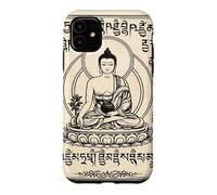 Carcasa para iPhone 11 Arte Vintage de Buda Serene para Meditación y Mindfulness