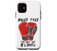 Carcasa para iPhone 11 Artes Marciales Muay Thai El Arte De 8 Miembros Cita Boxeo Tailandés