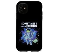Carcasa para iPhone 11 Astronauta Rana A Veces Solo Estar Pedos Divertido Espacio Meme
