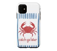 Carcasa para iPhone 11 Atrapa ya más Tarde Cangrejo Sailorcore Fishermencore