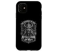 Carcasa para iPhone 11 Attila el Hun Azote de Dios Guerrero Retrato Arte Oscuro