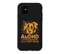 Carcasa para iPhone 11 AuDHD Autismo Y TDAH Perro Gato Ambos Divertidos