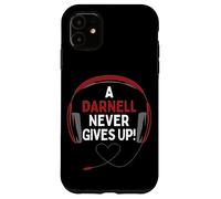 Carcasa para iPhone 11 Auriculares Personalizados con Cita para Juegos A Darnell Never Give Up