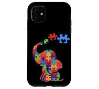 Carcasa para iPhone 11 Autism Elephant Gift Autism Awareness Autistic Black