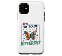Carcasa para iPhone 11 Autism It's Ok To Be Different Butterfly Puzzle Kid Teacher
