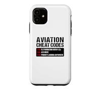 Carcasa para iPhone 11 Aviation Cheat Codes Divertido Piloto Avion Transpondedor