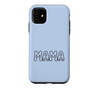 Carcasa para iPhone 11 Azul - Mama Retro Bubble Letters Groovy Heart