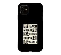 Carcasa para iPhone 11 Bach Mozart Beethoven Chopin Wagner Iconos Clásicos