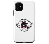 Carcasa para iPhone 11 Bad Moms Club Wine Proporcionado moño desordenado cráneo Divertido mamá