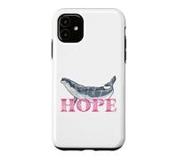 Carcasa para iPhone 11 Ballena jorobada Hope Line Art - Diseño detallado de Ballena