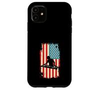 Carcasa para iPhone 11 Bandera Americana DJ Disc Jockey Tocadiscos música Audio