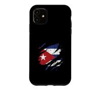 Carcasa para iPhone 11 Bandera Cubana Diseño Rasgado Patriotismo